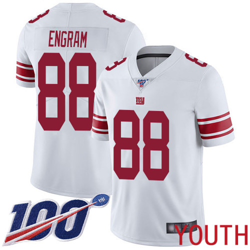 Youth New York Giants #88 Evan Engram White Vapor Untouchable Limited Player 100th Season Football NFL Jersey->youth nfl jersey->Youth Jersey